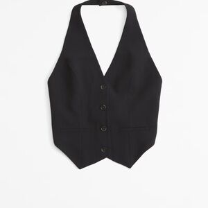 Black Halter Neck Vest Top